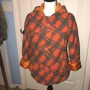 Flannel puff jacket
